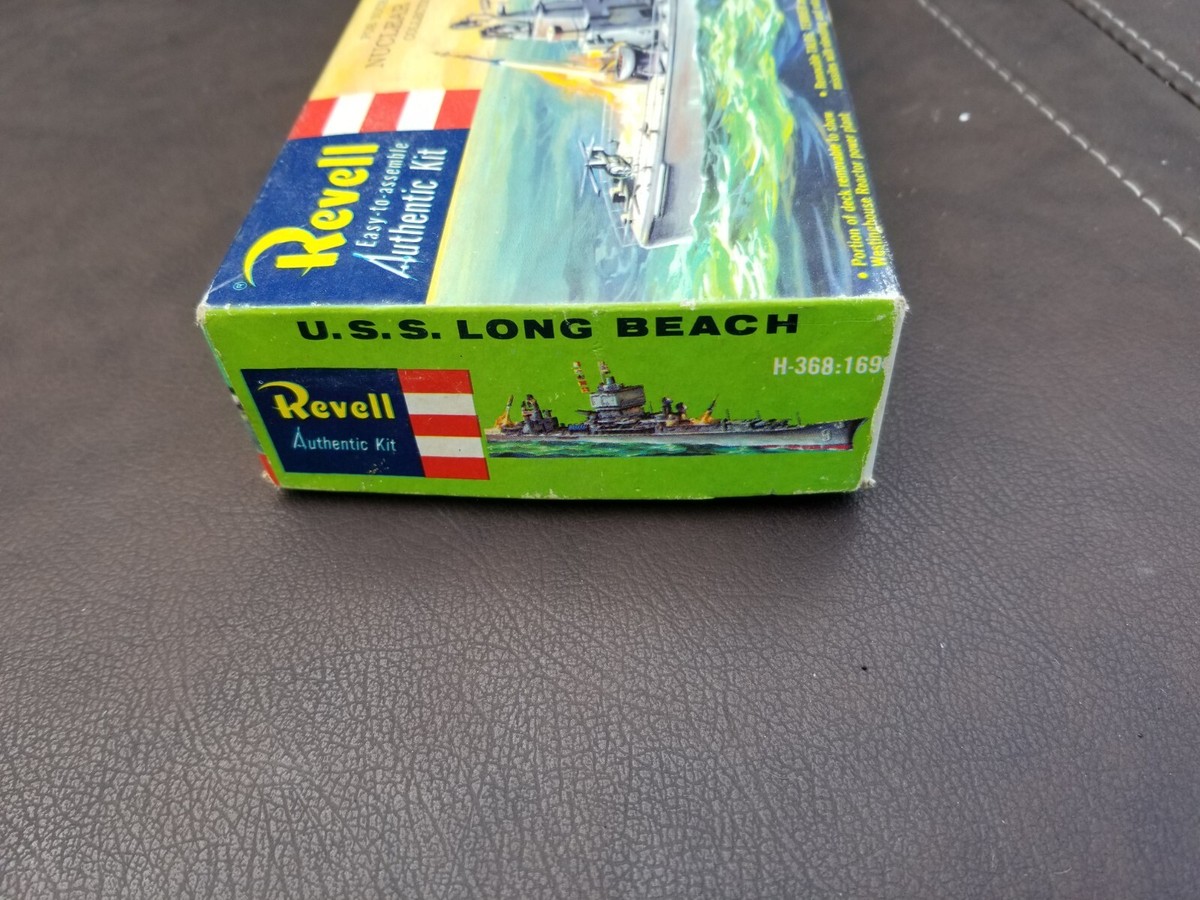 Revell 1959 USS Long Beach USA 1st Nuclear powered missile cruiser model CG(N)-9 Revell 1959 USS Long Beach USA 1st Nuclear powered missile cruiser model CG(N)-9