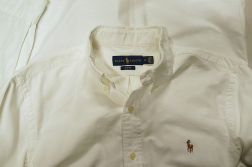 ralph lauren white ’slim fit' l/s shirt…size medium…vgc... - Picture 4 of 4