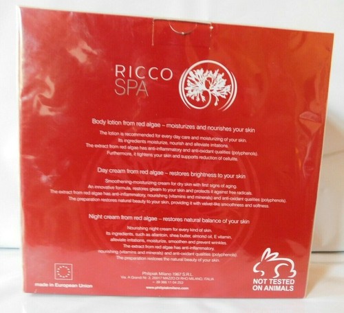 RICCO SPA (SET OF 3) BODY LOTION DAY CREAM NIGHT CREAM WITH RED SEA ALGAE - Picture 2 of 3