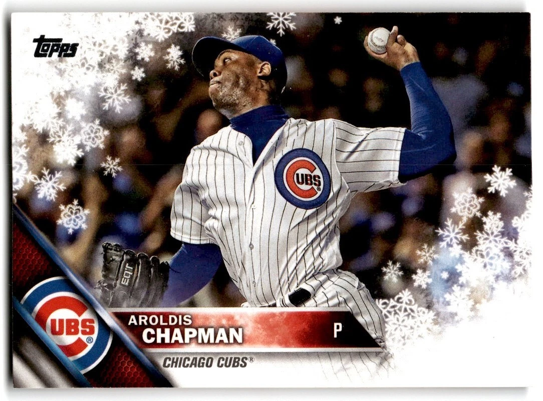 2016 Topps Holiday Baseball Aroldis Chapman Chicago Cubs #HMW13