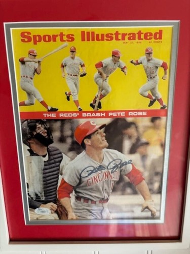 Pete Rose Cin. Reds Signed Sports Illustrated Magazine 5-27-68 JSA COA w/Frame - Picture 10 of 13