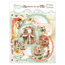 PLACES WE GO 27pc Paper Elements Mintay Papers Scrapbook Travel Vacation