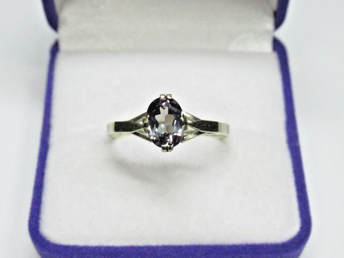 Bague Vintage URSS En Argent 875 Avec Améthyste - Pierre Fine Délicate Et élégante