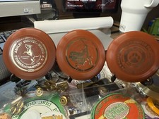 Wham-o Frisbee 4" mini Ashley Whippet World K-9 canine champion set of 3