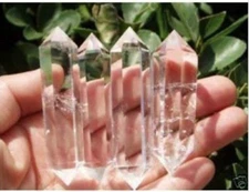 4 Pcs Beautiful 80-90mm Clear Quartz Double Point Terminated Crystal PC8