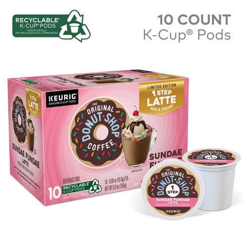 One Step Latte Dark Roast K-Cup Coffee Pods, 10 K-Cup Pods - Picture 2 of 6