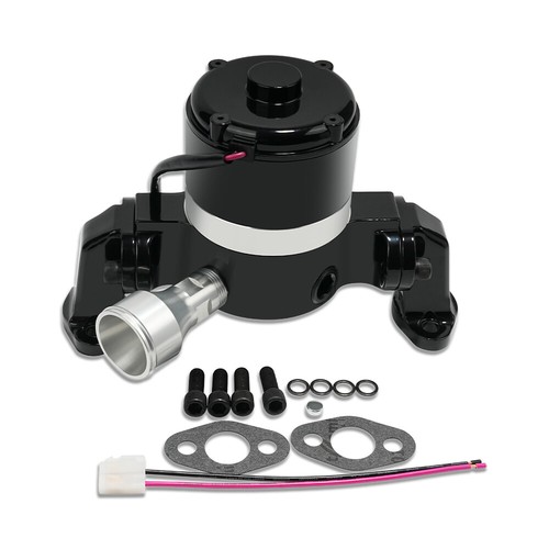 For Chevy SBC 262 327 350 383 400 High Flow Electric Water Pump Aluminum Black - Picture 4 of 6