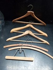Vintage Wood Clothes Hangers Hanger lot Of 6 Large Small Multiple Style