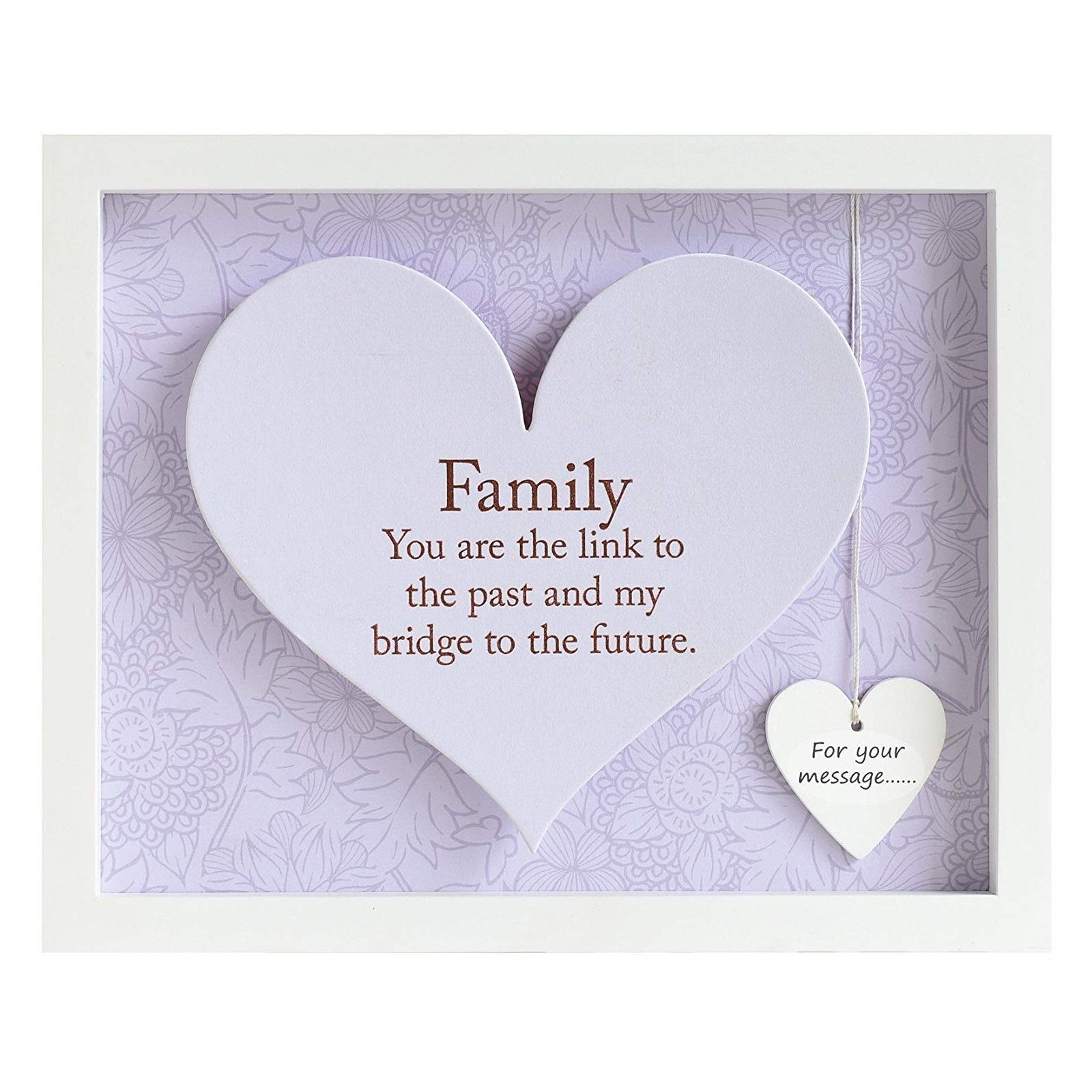 Family Wall Art Heart Frame Sister Mothers Day Keepsake Gift Said With Sentiment