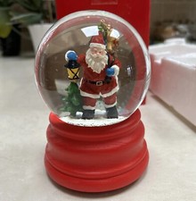 nib Macy  s Holiday Lane musical snow globe Santa 100MM Sparkly Christmas