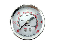 Air Pressure Gauge 2 Dial Center Back Mount 14npt - 0 To 60psi Air Pressure Gauge 2 Dial Center Back Mount 14npt - 0 To 60psi
