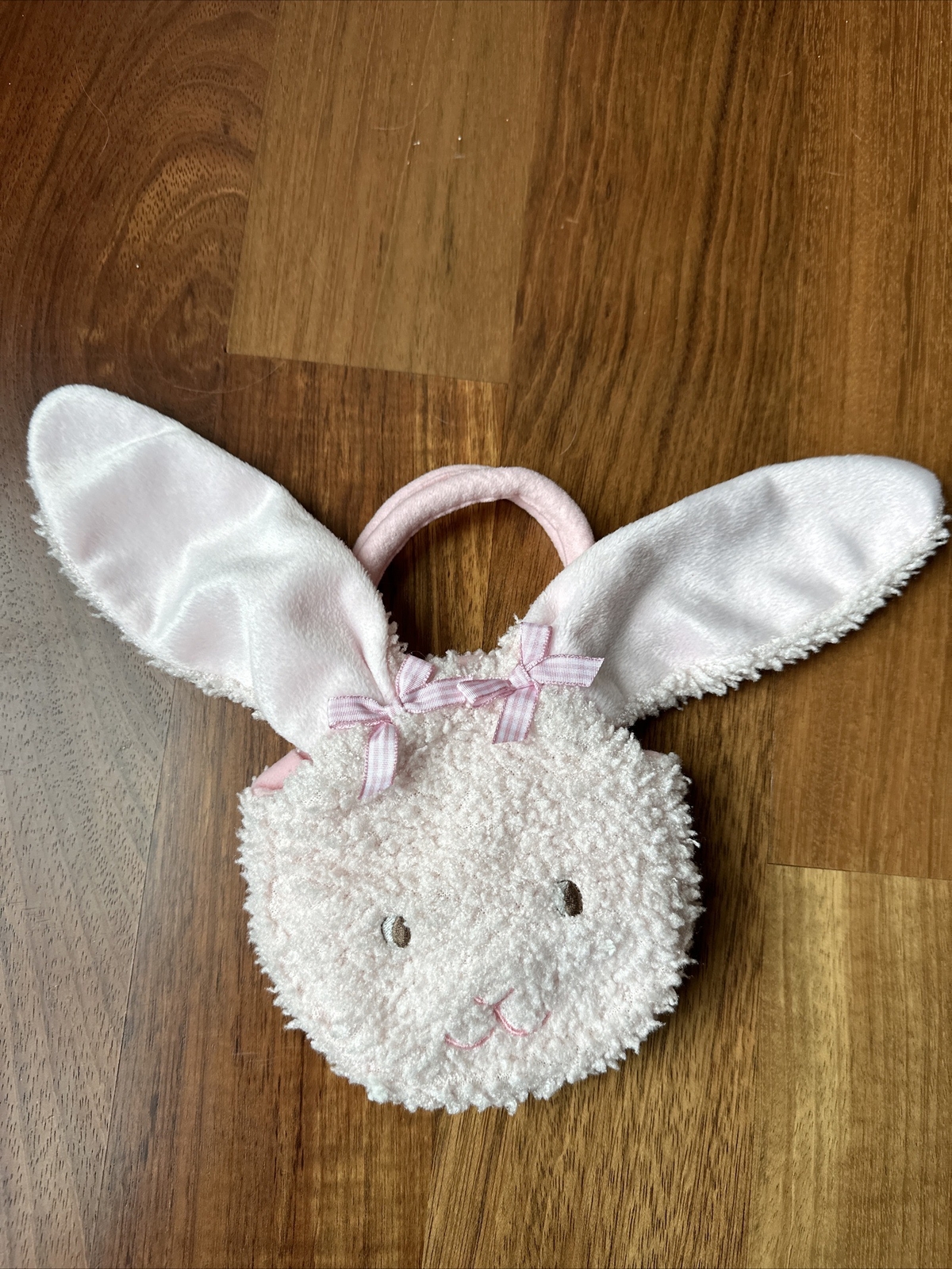 Adorable Vintage Pink Bunny Easter Cozy Plush Purse EUC