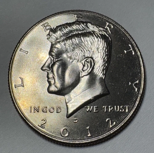2012-D Kennedy Half Dollar 50cent Piece Coin from US Mint Set. Uncirculated BU