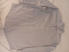 Brooks Brothers 346 Blue Long Sleeve Spread Collar Blue Men Dress Shirt 17-6/7