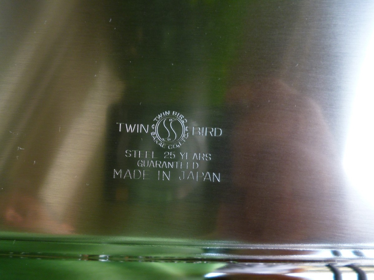 New Old Stock 80's Nickel Plated Steel Serving Tray, TWIN BIRD