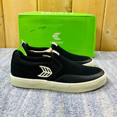 Cariuma Slip On Pro Skate Black Suede Canvas Unisex 7.5/W9