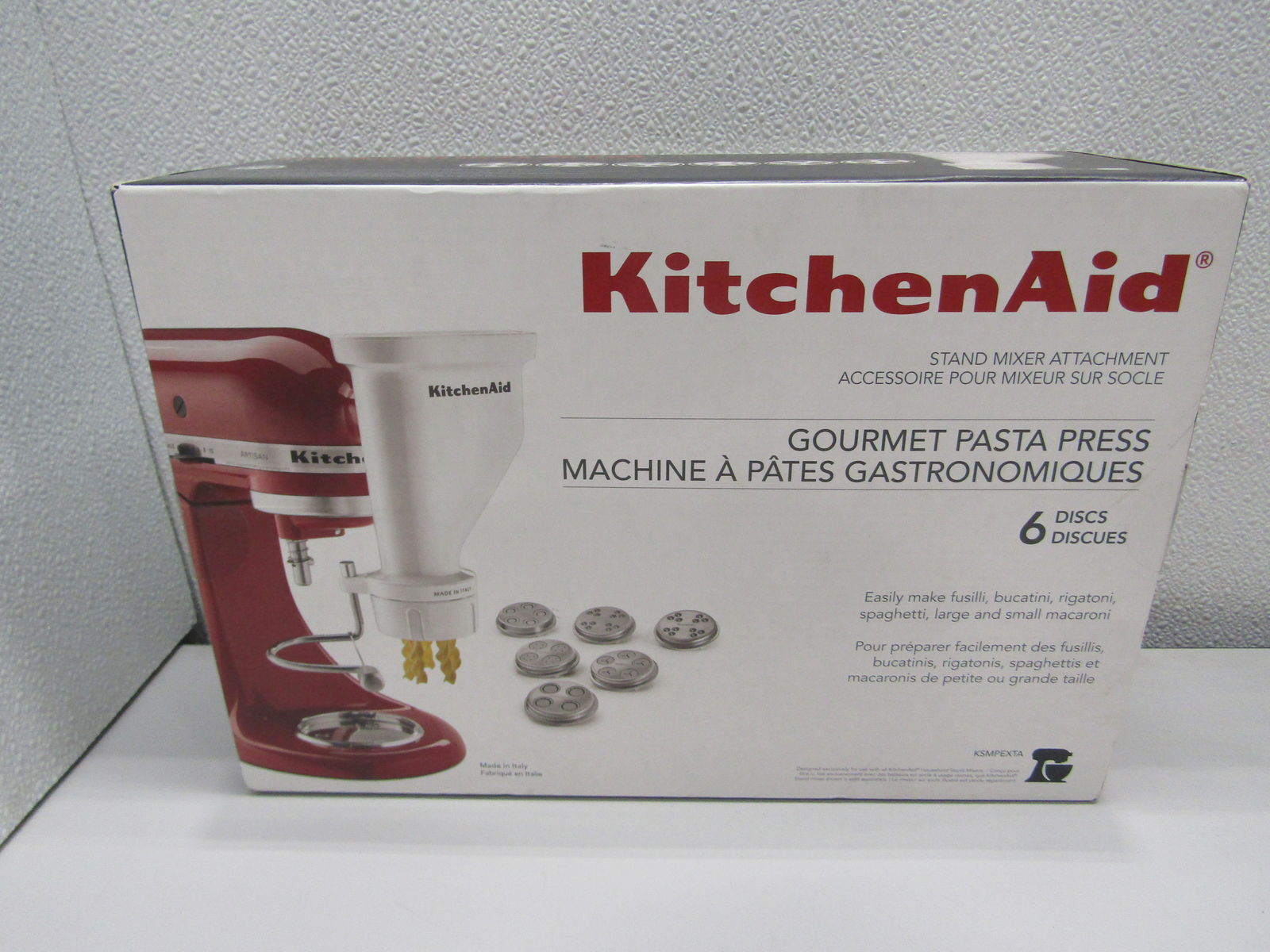KitchenAid Stand Mixer Gourmet Pasta Press Attachment, White