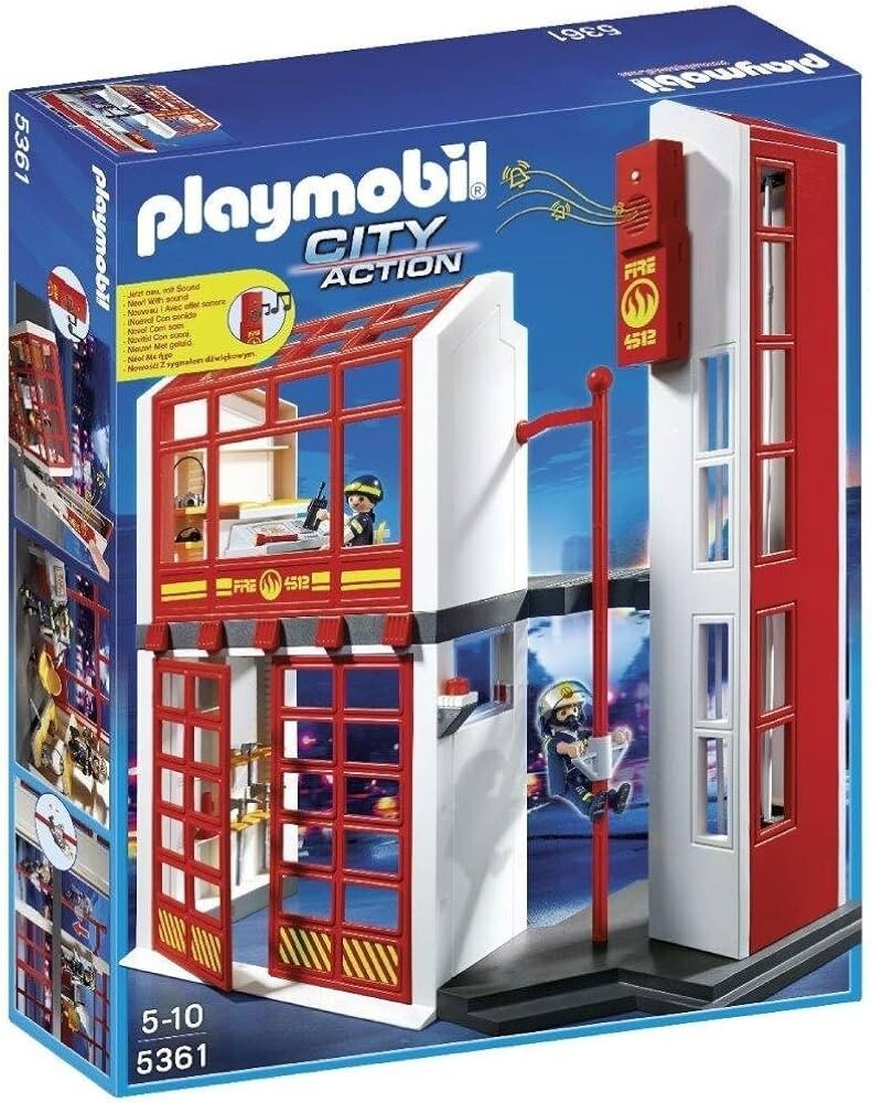 Playmobil City Action Set 5361 Fire Station With Alarm Fireman | eBay