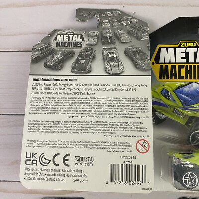 Zuru Metal Machines 6x Toy Cars White Fang Raider Flair Toxic