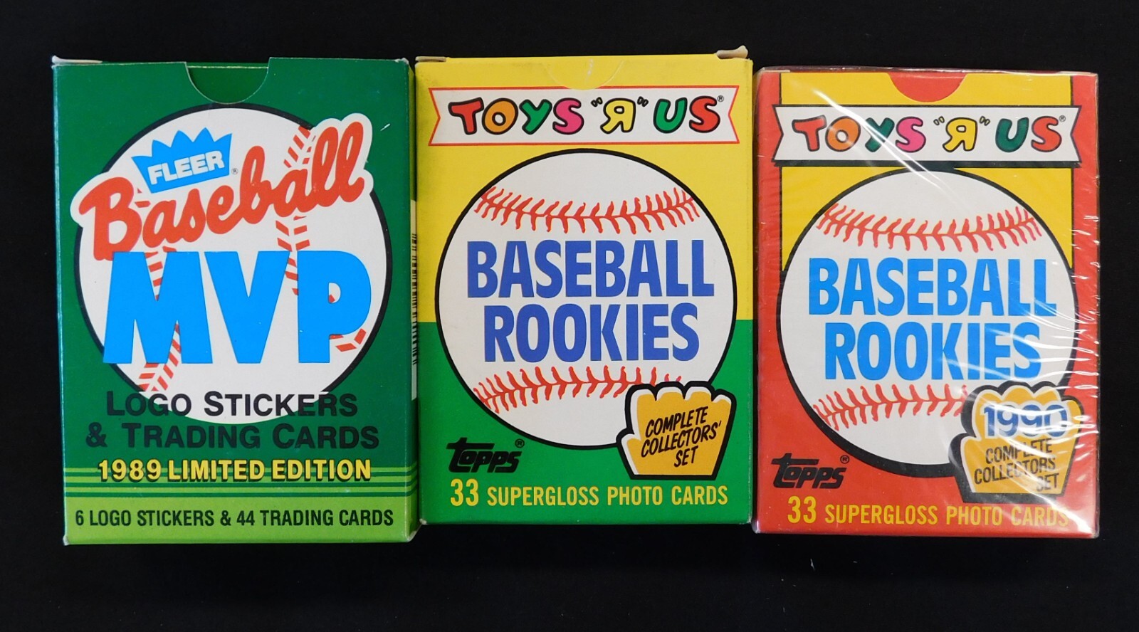 Toys R Us Baseball Cards Lot Of 3 Complete Sets 1989 Rookies, MVP