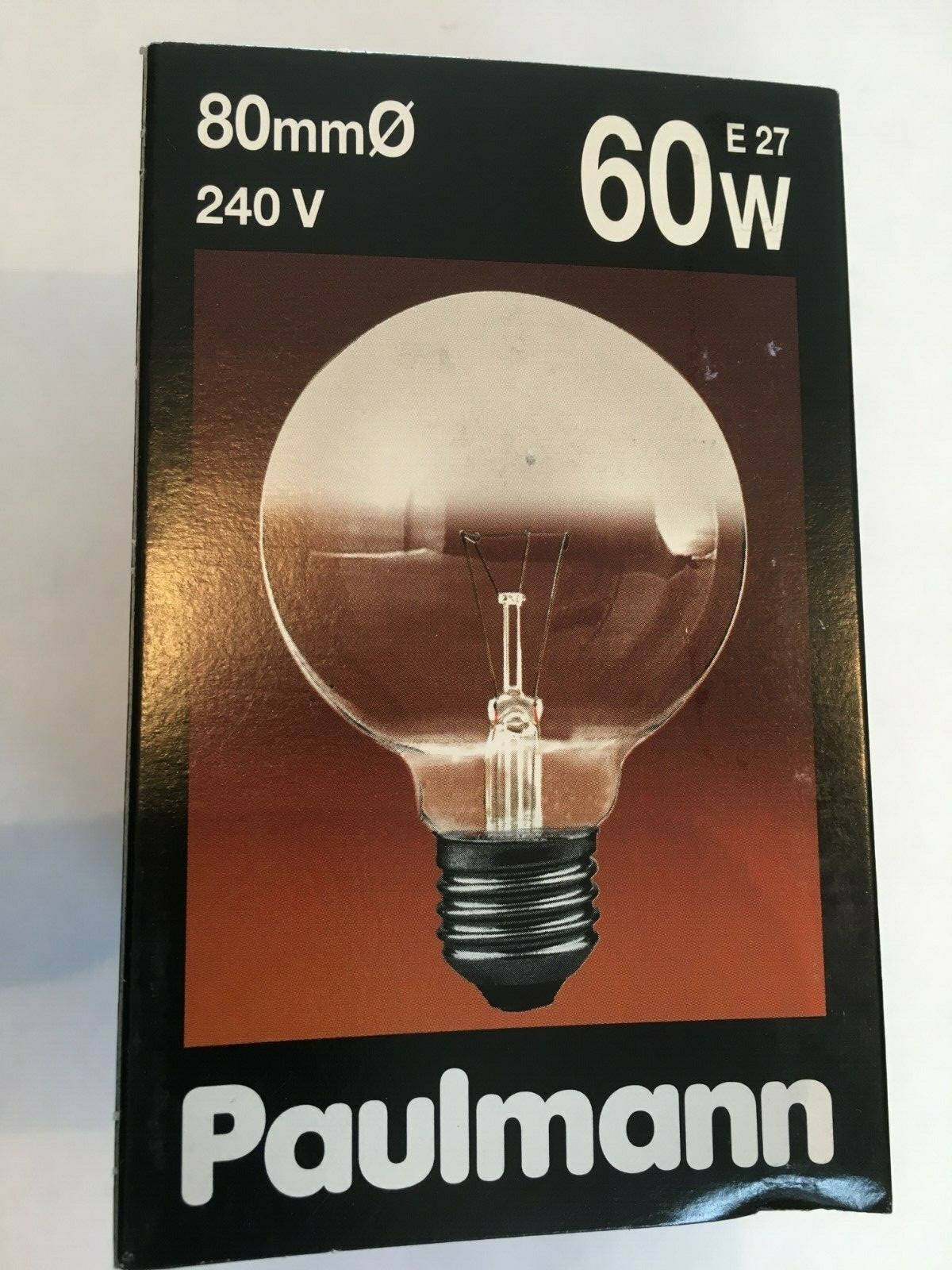 New Paulmann Incandescent Lamp Bulb Globe G80 Clear/Satin E27 60W 122.42