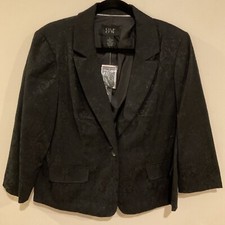 Donna Moore Womens Black Blazer Xl Dm Textured Nwt