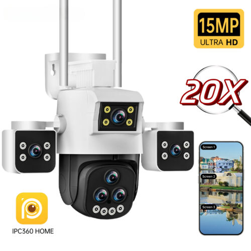 8K 15MP WiFi IP Camera Outdoor 360° Surveillance Security Ai Tracking CCTV Cam - 第 1/18 張圖片