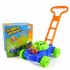 Kids Auto Bubble Lawn Mower Machine Blower Garden Party Toddler Toy Fun Gift 