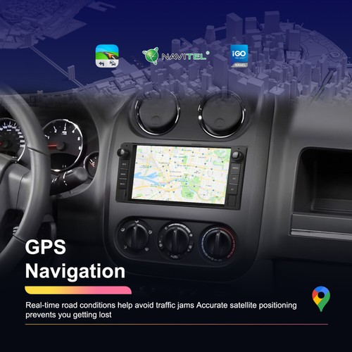 2+64GB Android 15 Autoradio GPS 7" Für Chrysler Dodge RAM Jeep Grand Wrangler JK - Bild 6 von 22
