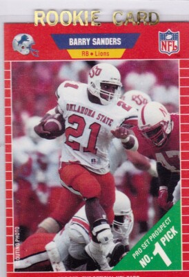 BARRY SANDERS ROOKIE CARD 1989 Detroit Lions FOOTBALL RC Oklahoma State! |  eBay
