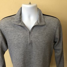 Men s Eddie Bauer Ebtek 1/4 Zip Pullover Gray Small