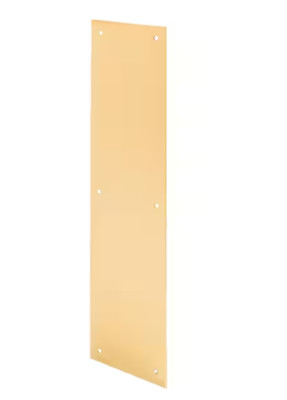 Prime-Line 4 in. x 16 in. Polished Brass Push Plate