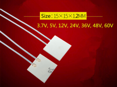 2Pcs New Micro Square MCH Ceramic Heater Resistive Heating Element,,Size 15x15mm