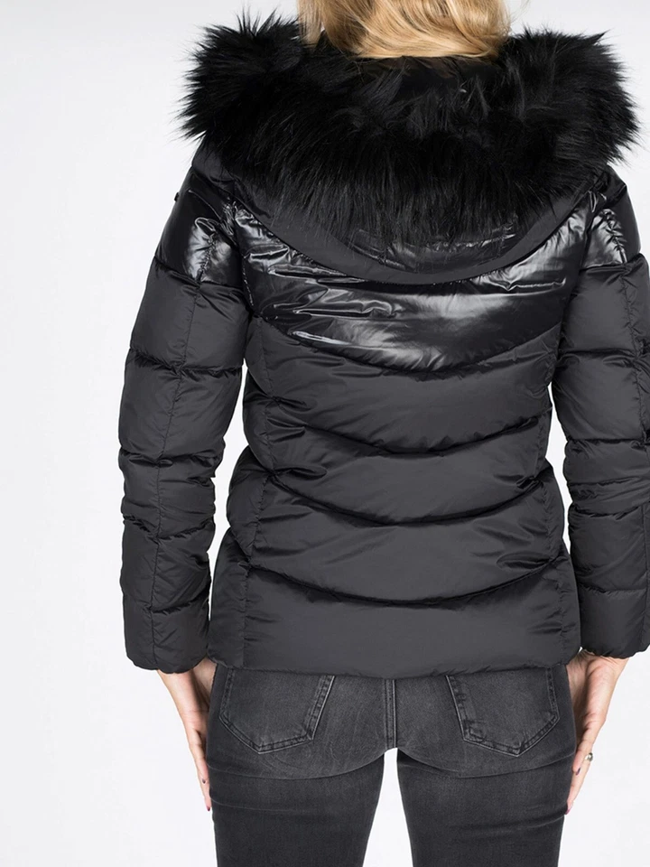 Geox Jacy Women's Mid Parka - Black - UK 8/I 42/US 6 - BNWT - Image 2 of 4