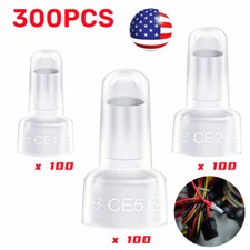 300PCS Copper Core Closed End 22-10AWG Crimp Cap Wire Connectors Nylon Terminals
