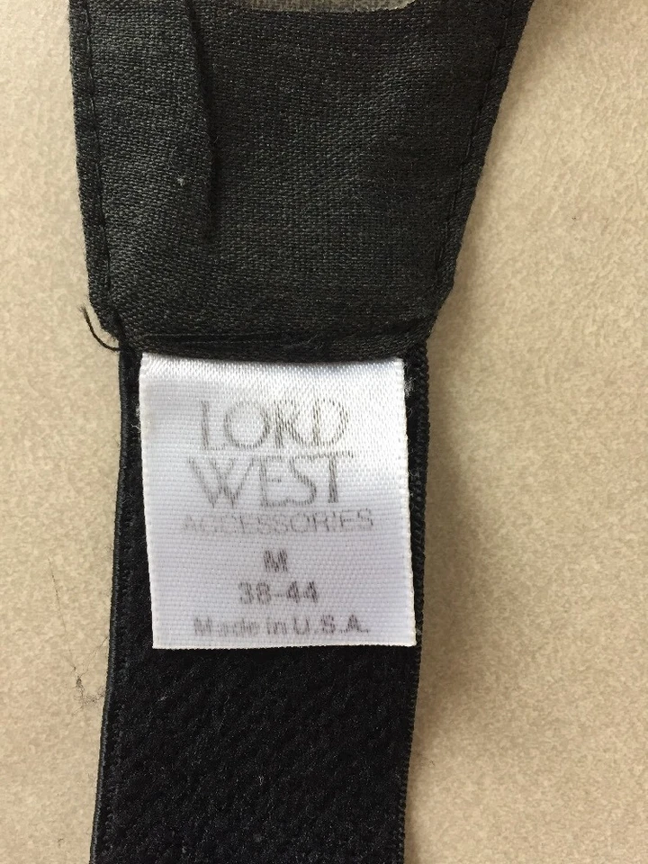 Lord West Black Metallic Silver Paisley Formal Tuxedo Vest Adjustable 38-44 M - Image 4 of 4