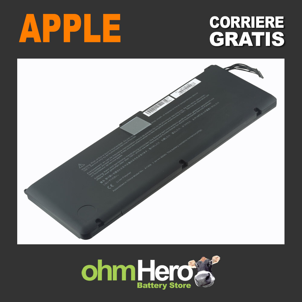 Batteria 7,2-7,4 V 12800 mAh per Apple MacBook Pro 17 Pollici MC226TA/A