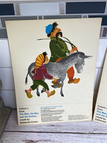 6 vintage cutout from The man the boy the donkey 1965 Scott Foresman - Picture 6 of 10