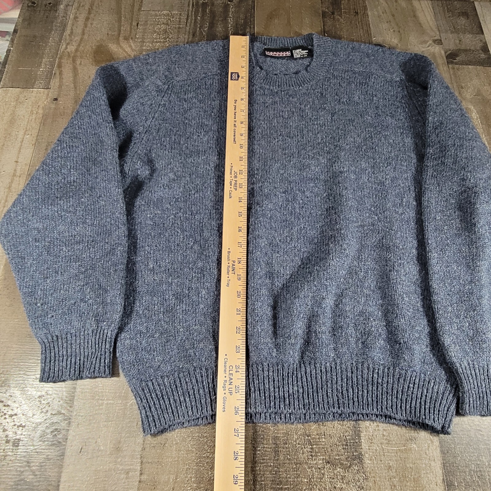 Jantzen Sport Men's Vtg. Wool Solid Knit Crewneck Sweater Charcoal Gray