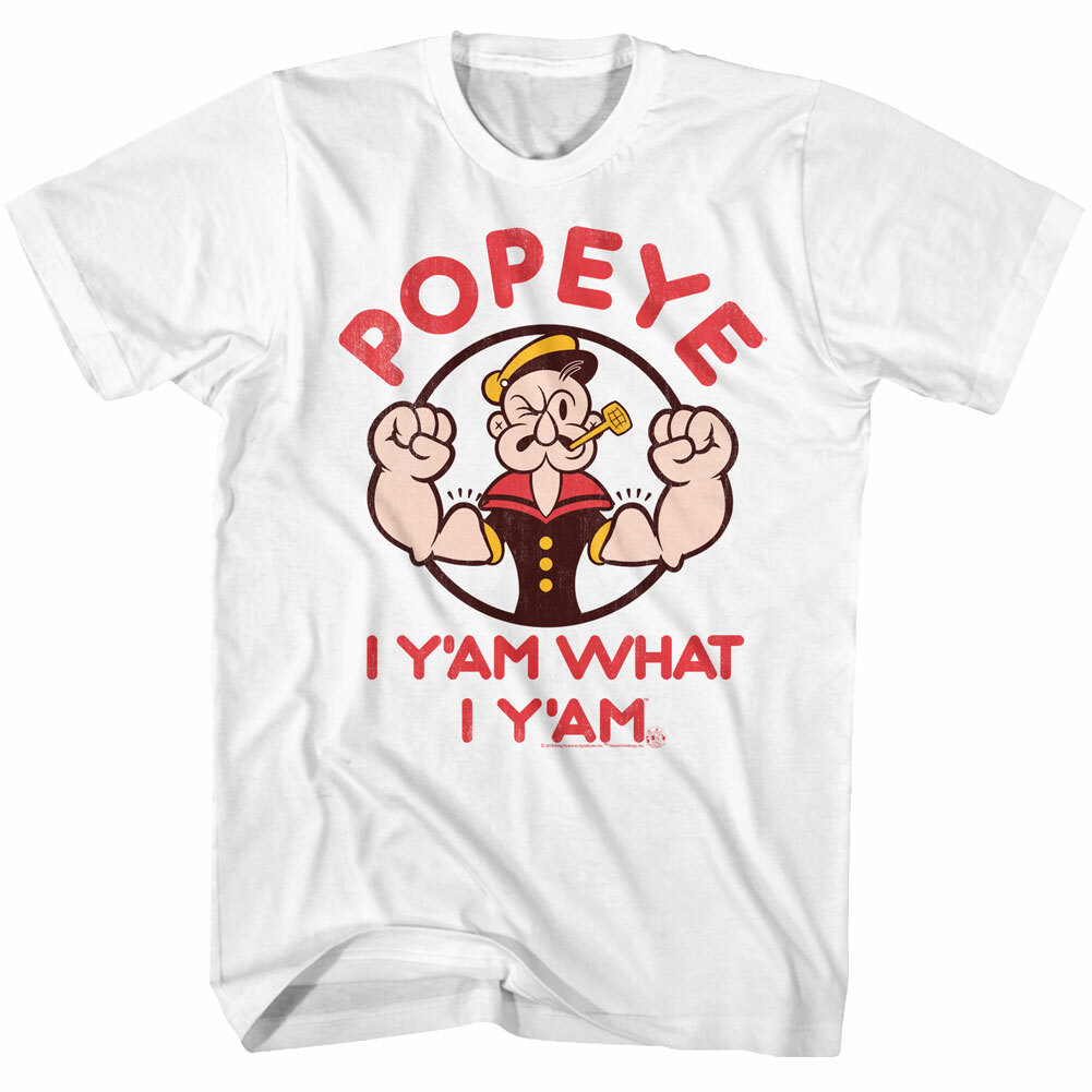 Popeye The Sailor Man Showing Muscles I Y'am What I Y'am Men's T