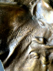 NUDE WOMAN IN A TOBACCO LEAF BRONZE RELIEF SCULPTURE GEORGES DELPERIER 6" X 18" — photo 3