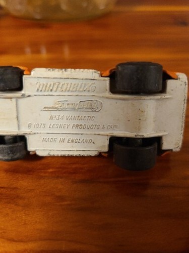 VINTAGE - MATCHBOX - SUPERFAST - VANTASTIC - No 34 - 1975 ORANGE LESNEY - Picture 5 of 5