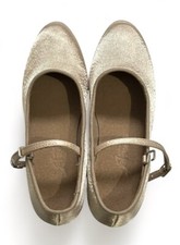 Girls Latin Dance Shoes Satin Professional Modern Low Heel Closed Toe