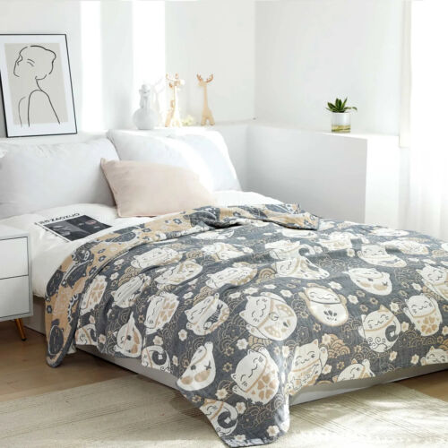 Gauze Cotton Blankets Flowers Sofa Towel Summer Blanket Soft Leisure Boho Sheets - Picture 52 of 58