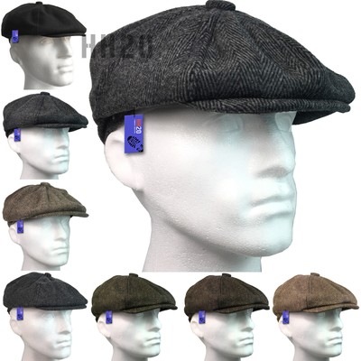 Flat Cap Mens Tweed / Herringbone 