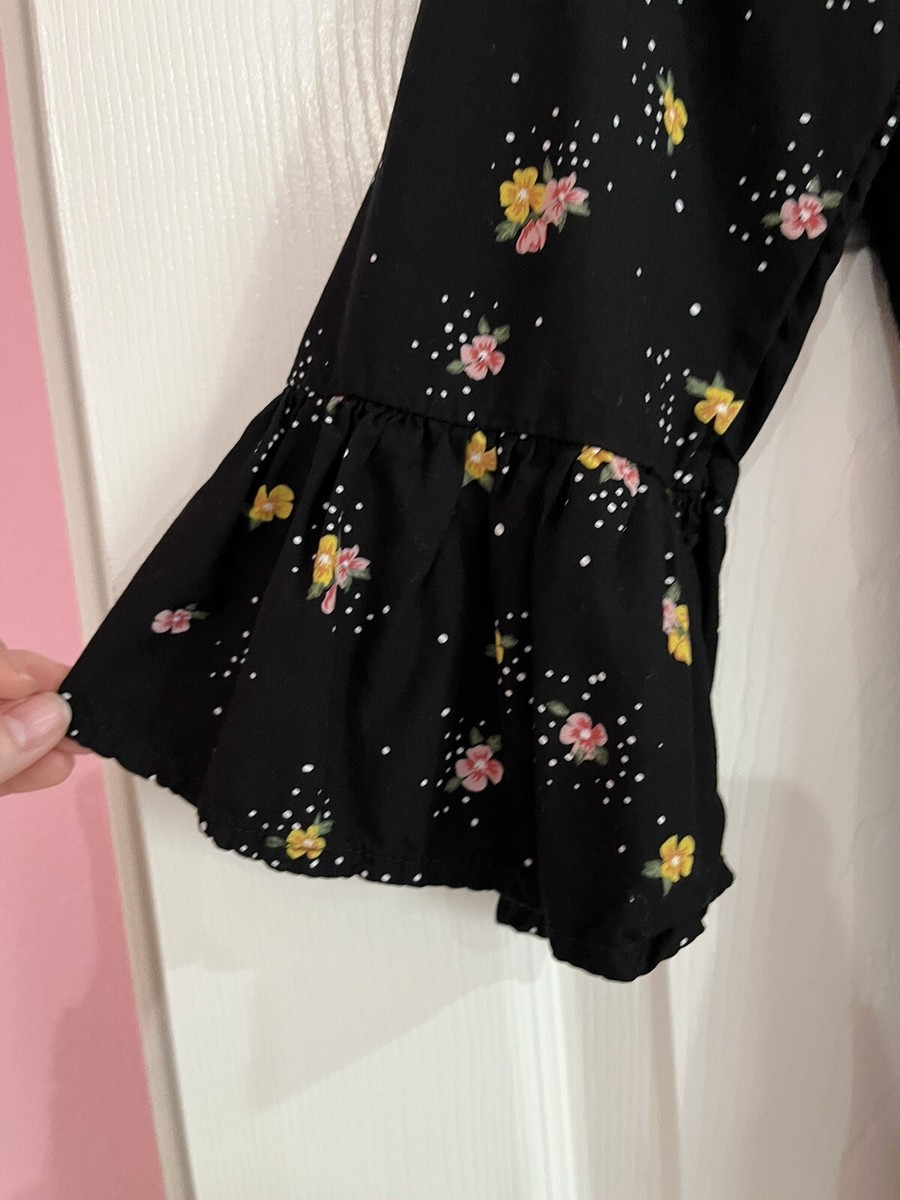old navy black floral dress Vintage Online Store | 90's Black Floral Dress