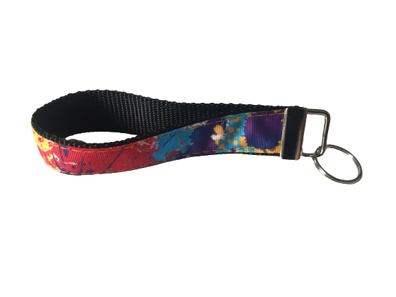 INSTANTARTS Purple Mushroom Snails Keychain - Lanyard Wrist Strap With Metal Ring For Keys, Camera, Backpack