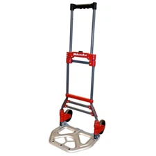 NEW Milwaukee 150lb Capacity Red Steel Folding Hand Truck Magna Ideal Heavy Cart