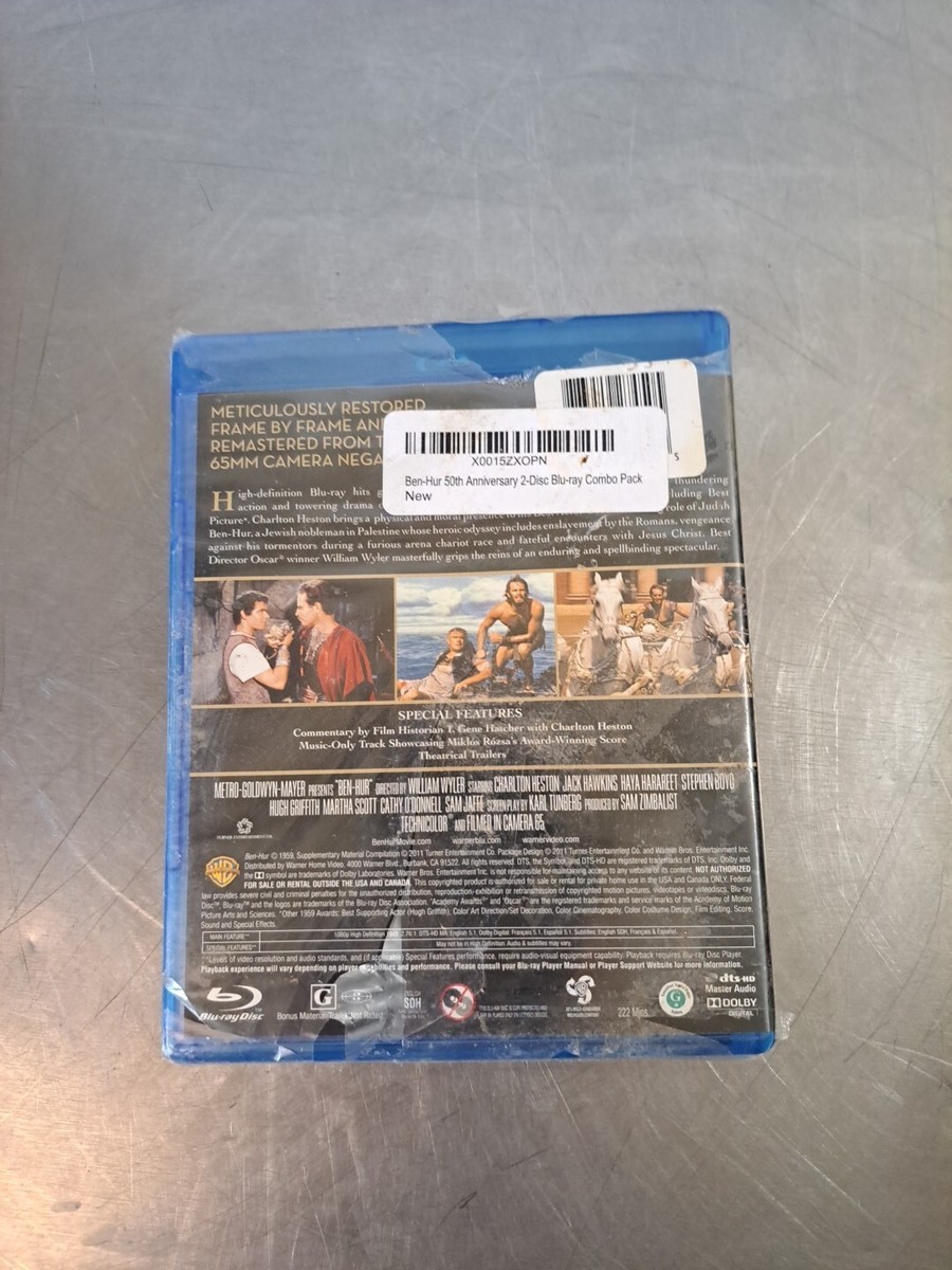 Ben-Hur (Blu-ray, 1959 Classic) Charton Heston - NEW 883929209422