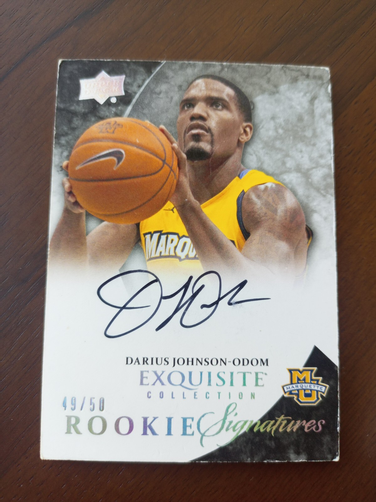 Darius JohnsonOdom Auto /50 Silver Spectrum Rookie Exquisite Upper